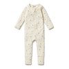 Organic Drop Needle Cotton Zipsuit with Feet by Wilson + Frenchy - Maude Kids Decor