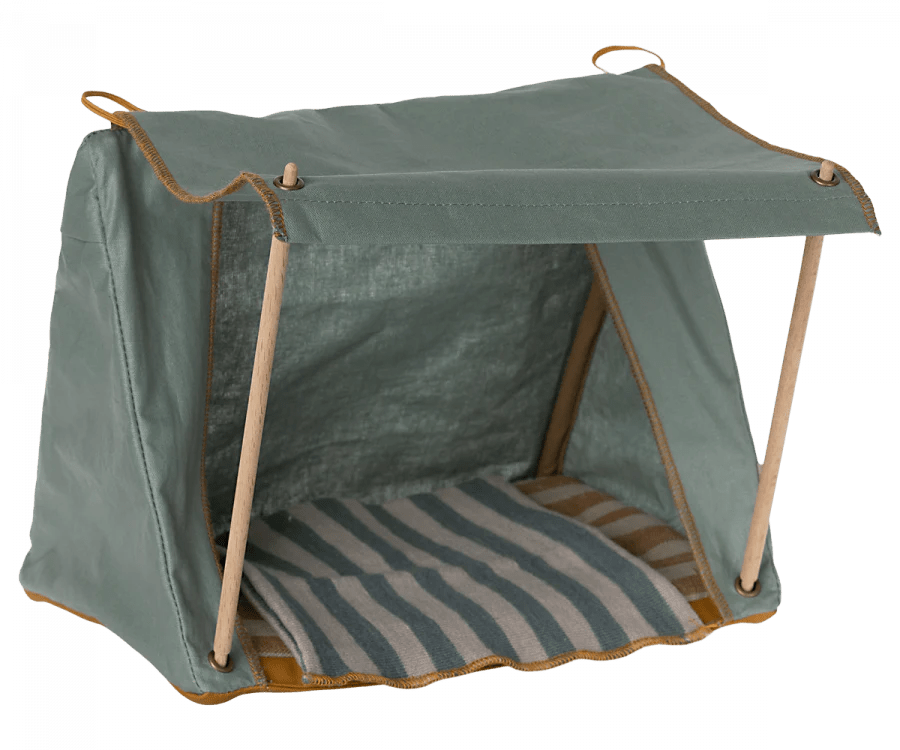 Maileg Tent - Happy Camper - Red, in box