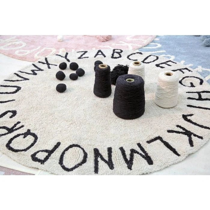 Round ABC Washable Rug by Lorena Canals - Maude Kids Decor