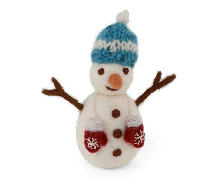 Snowman with Hat and Mittens Christmas Ornament by Én Gry &amp; Sif
