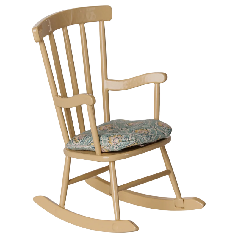 Rocking Chair, Mouse with Cushioned Seat by Maileg