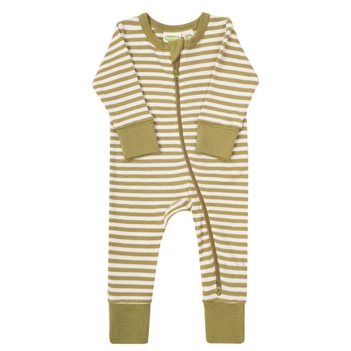 Organic 2-Way Zip Romper | Striped by Parade Organics