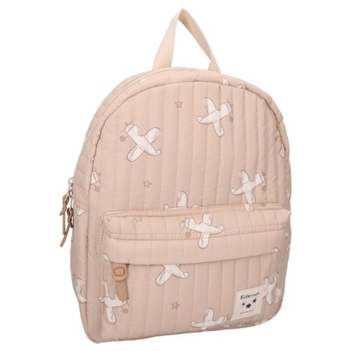 Wonderful Worlds Kids Backpack (7.3L) | Beige Airplanes by Kidzroom