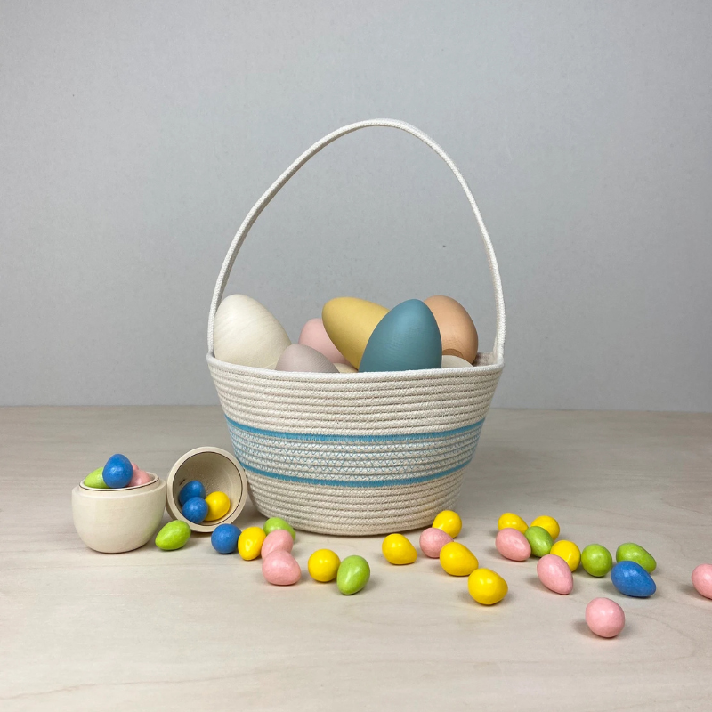 Handmade Cotton Rope Easter Basket | Original by Crafting the Harvest