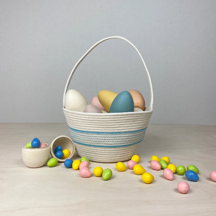 Handmade Cotton Rope Easter Basket | Original by Crafting the Harvest