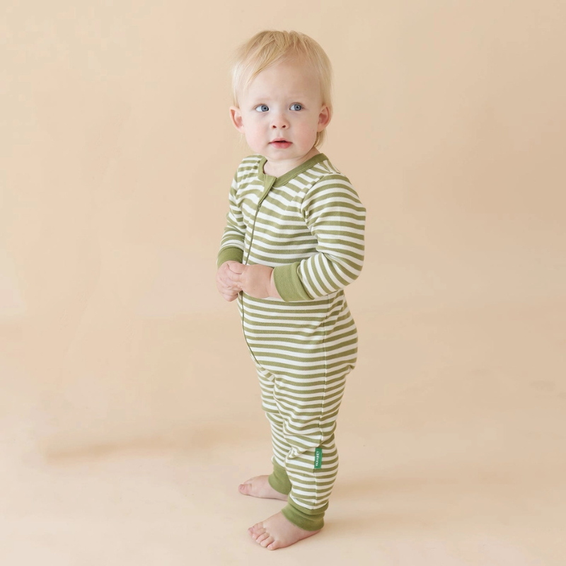 Organic 2-Way Zip Romper | Striped by Parade Organics