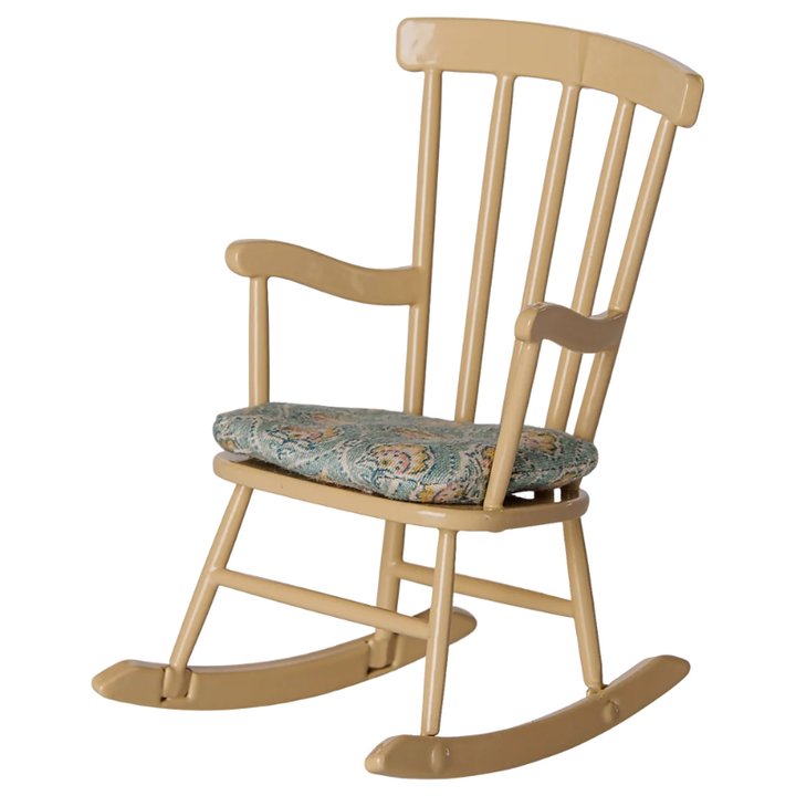 Rocking Chair, Mouse with Cushioned Seat by Maileg