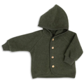 Wool Fleece Jacket With Wooden Buttons, IVN Best | Reed Mélange by Engel Natur