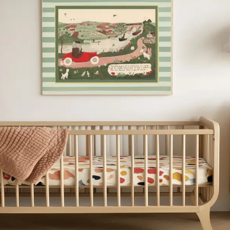 Babar Adventure Nursery Art Print | Driving in the Countryside by Kumo Art Prints