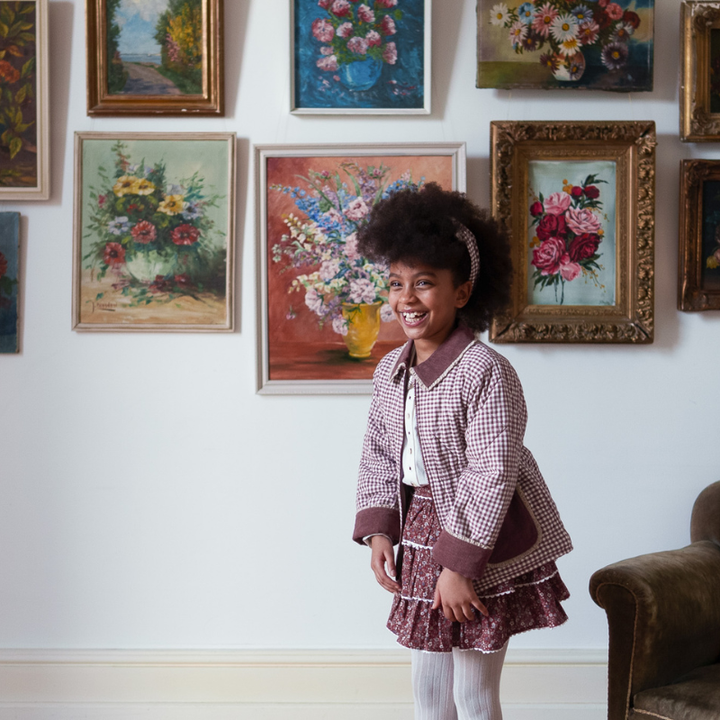 Elsie Jacket | Sugarplum Check by Little Cotton Clothes