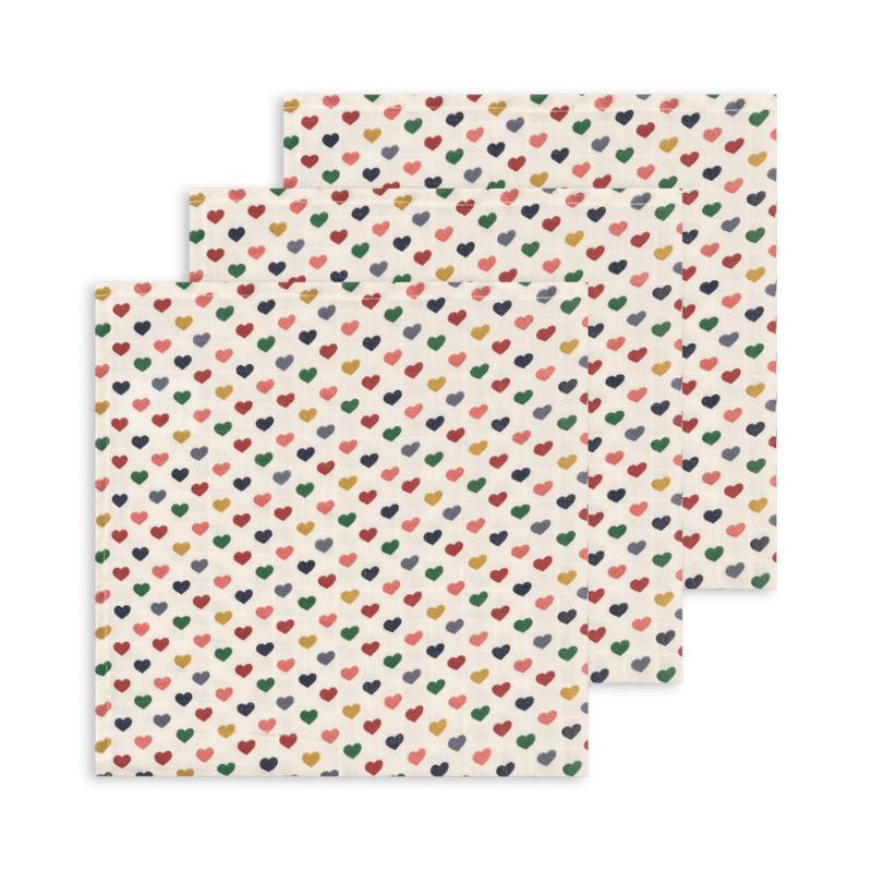 3 - Pack Muslin GOTS cloths by Konges Sløjd - Maude Kids Decor