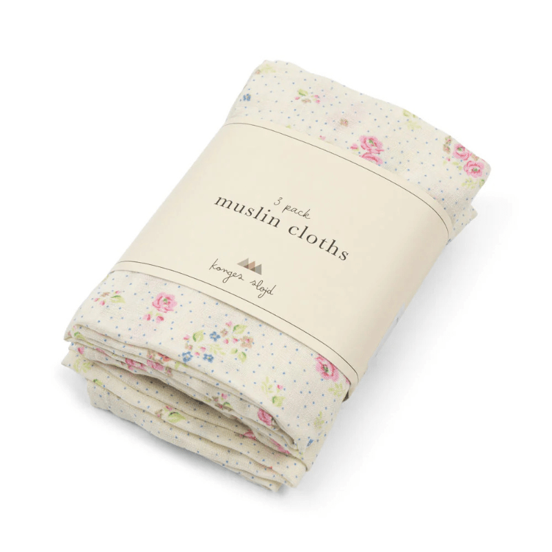 3 - Pack Muslin GOTS cloths by Konges Sløjd - Maude Kids Decor