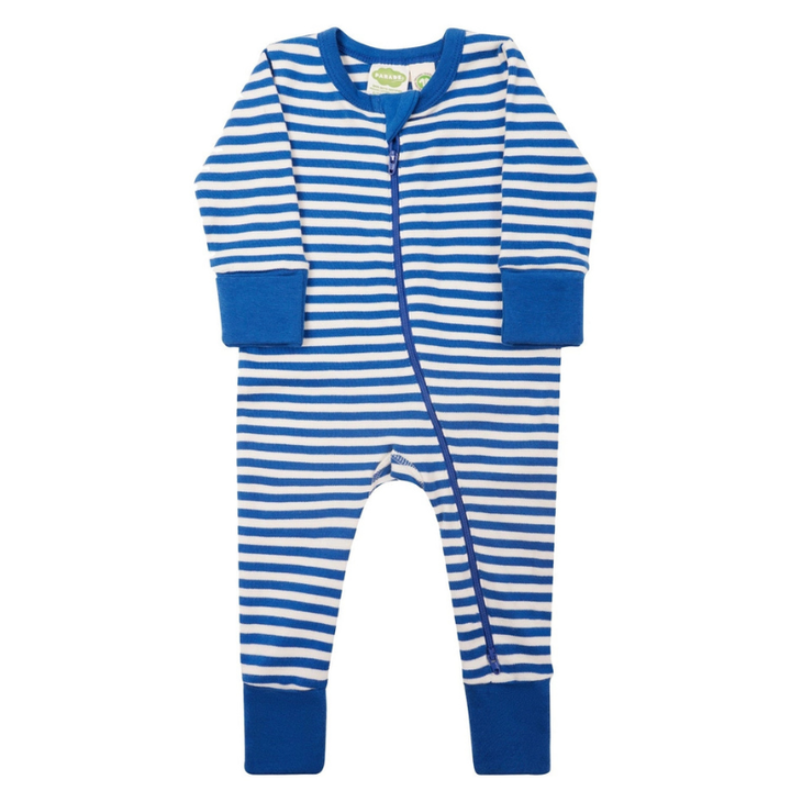 Organic 2-Way Zip Romper | Striped by Parade Organics