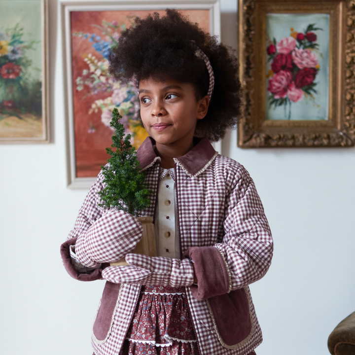 Elsie Jacket | Sugarplum Check by Little Cotton Clothes