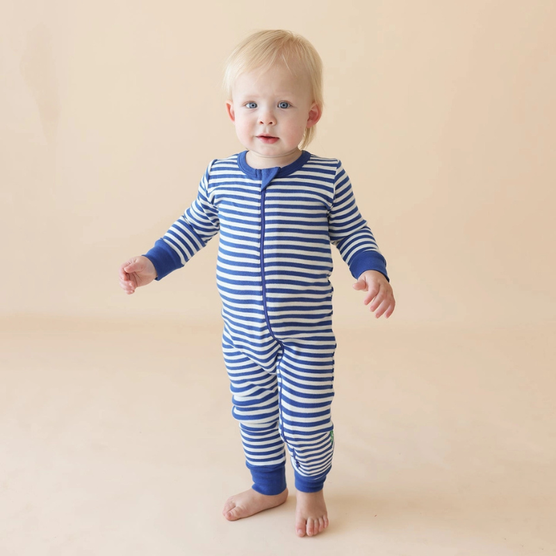 Organic 2-Way Zip Romper | Striped by Parade Organics