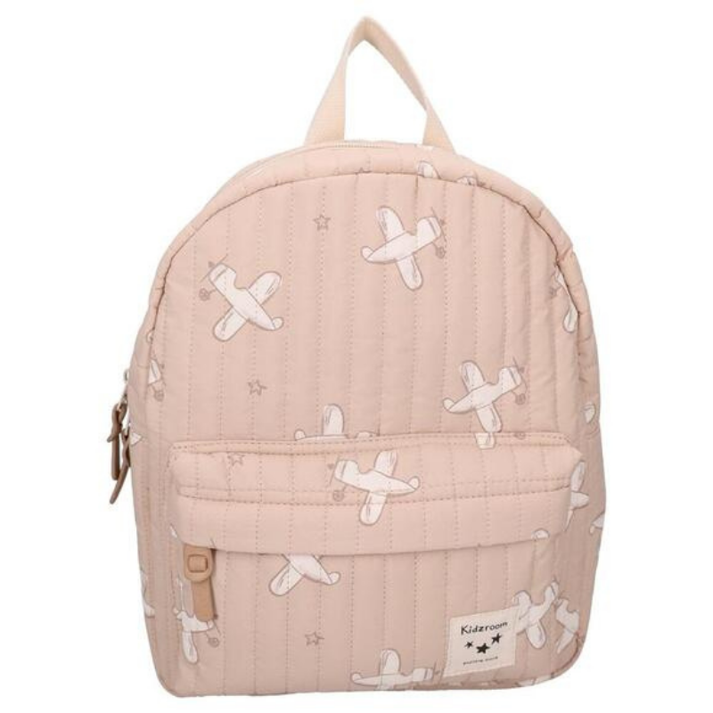 Wonderful Worlds Kids Backpack (7.3L) | Beige Airplanes by Kidzroom