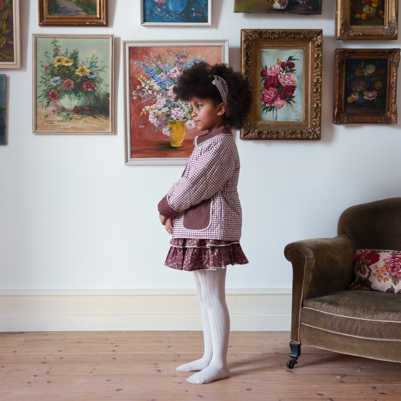 Elsie Jacket | Sugarplum Check by Little Cotton Clothes