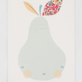 Liberty Fabric Pear Nursery Art Print by The Charming Press