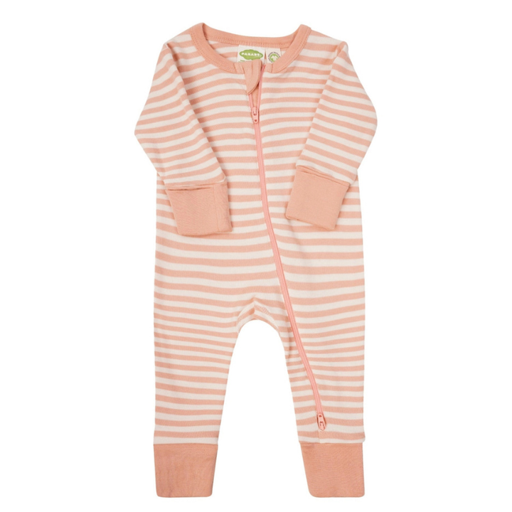 Organic 2-Way Zip Romper | Striped by Parade Organics