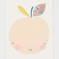Liberty Fabric Peach Nursery Art Print by The Charming Press