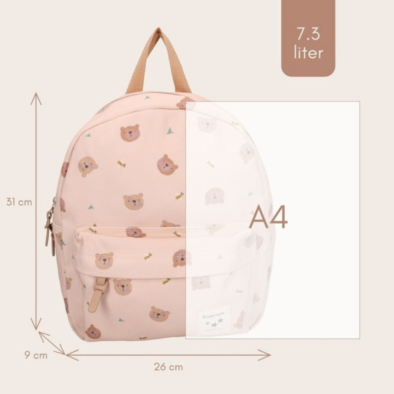 Little Story Kids Backpack (7.3L) | Beige Bears by Kidzroom