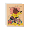 Richard Scarry Cycling Bear Greeting Card by Red Cap Cards