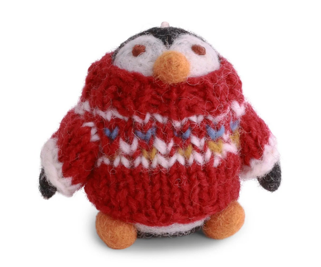Penguin with Sweater Christmas Ornament by Én Gry &amp; Sif