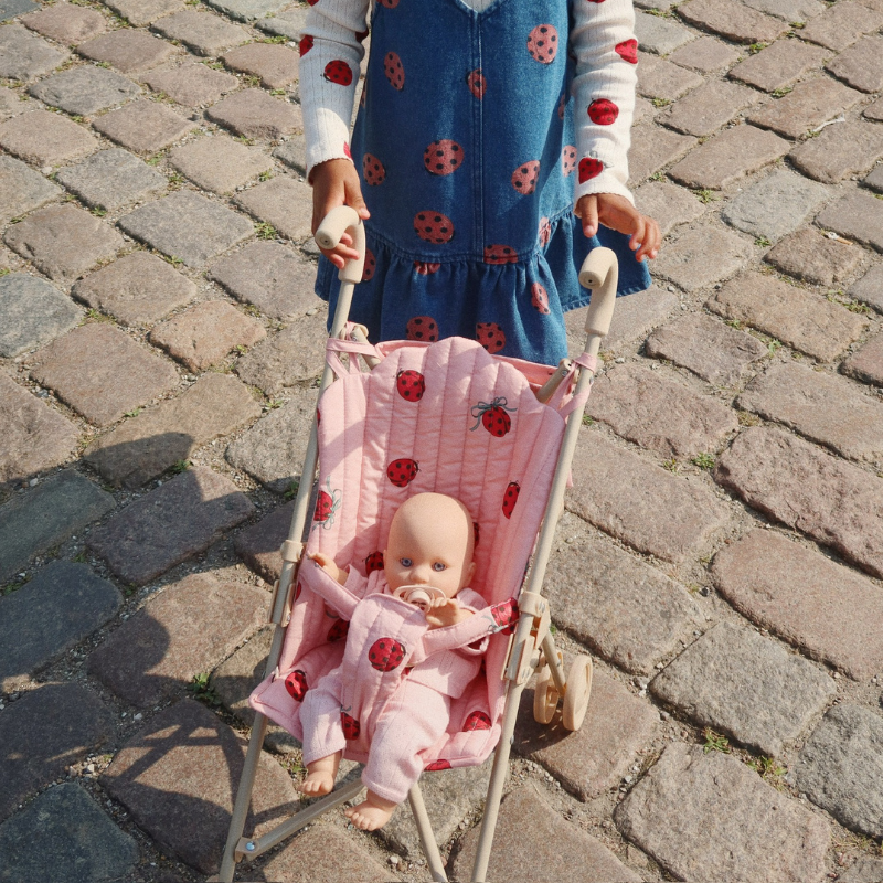 Ladybug Glitter Doll Stroller by Konges Sløjd