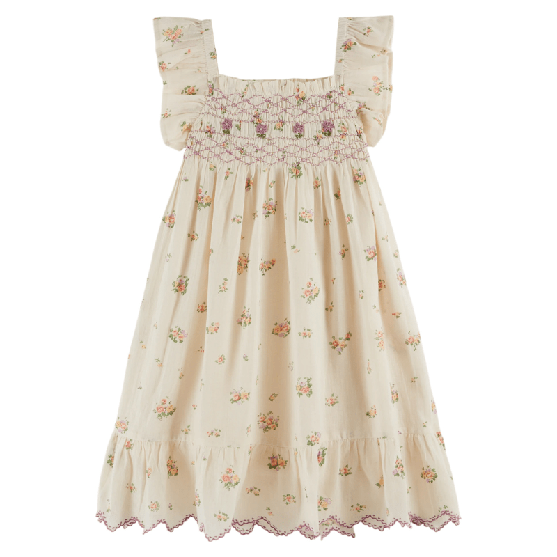 Althea Embroidered Smocked Dress | Althea by Émile et Ida - Maude Kids Decor