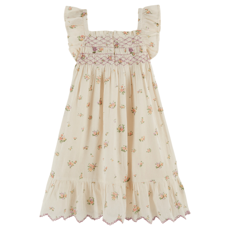Althea Embroidered Smocked Dress | Althea by Émile et Ida - Maude Kids Decor