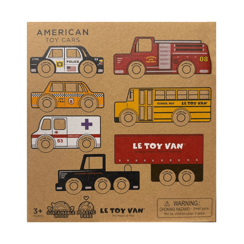 American (New York) Toy Car Set by Le Toy Van - Maude Kids Decor
