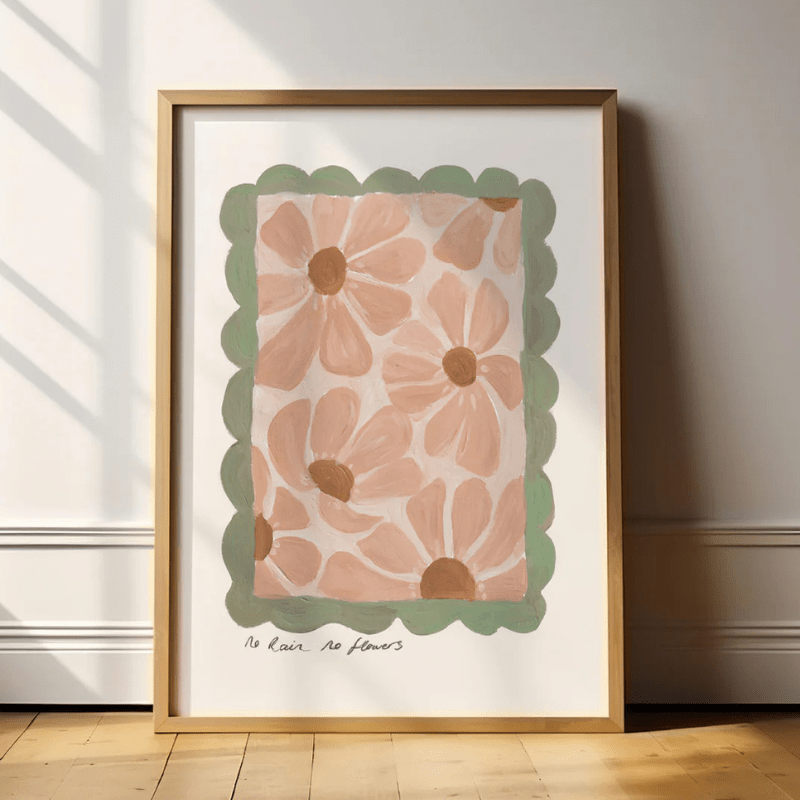 Art Print | No Rain No Flowers by Lion and the Pear - Maude Kids Decor