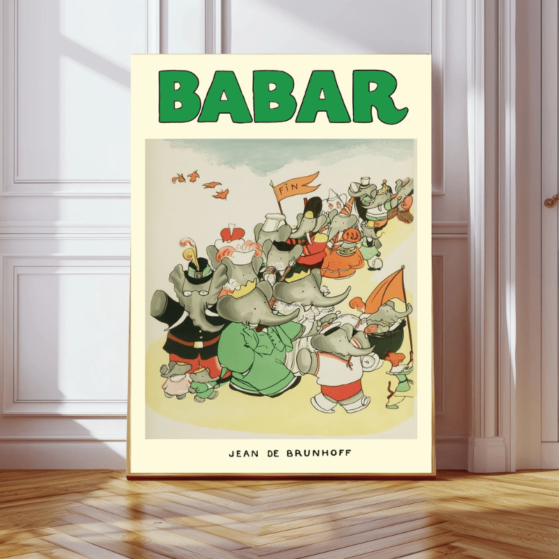 Babar 1930's Vintage Book Art Print | Parade by Kumo Art Prints - Maude Kids Decor