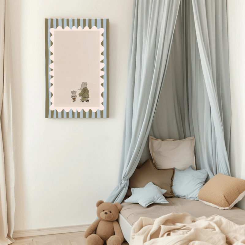 Babar Adventure Nursery Art Print | Babar and Son by Kumo Art Prints - Maude Kids Decor
