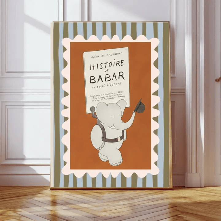 Babar Adventure Nursery Art Print by Kumo Art Prints - Maude Kids Decor