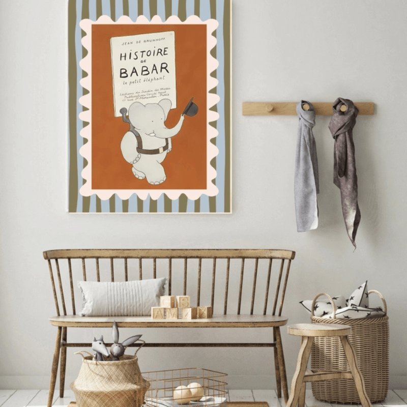 Babar Adventure Nursery Art Print by Kumo Art Prints - Maude Kids Decor