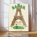 Babar Adventure Nursery Art Print | Eiffel Tower by Kumo Art Prints - Maude Kids Decor