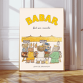 Babar at the Market Art Print by Kumo Art Prints - Maude Kids Decor
