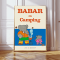 Babar Camping Art Print by Kumo Art Prints - Maude Kids Decor