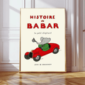 Babar Car Art Print by Kumo Art Prints - Maude Kids Decor