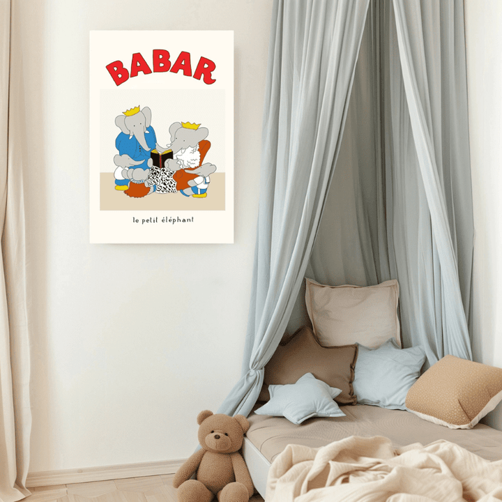Babar Family Art Print by Kumo Art Prints - Maude Kids Decor