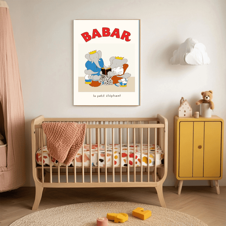 Babar Family Art Print by Kumo Art Prints - Maude Kids Decor