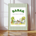 Babar Family Picnic Art Print by Kumo Art Prints - Maude Kids Decor