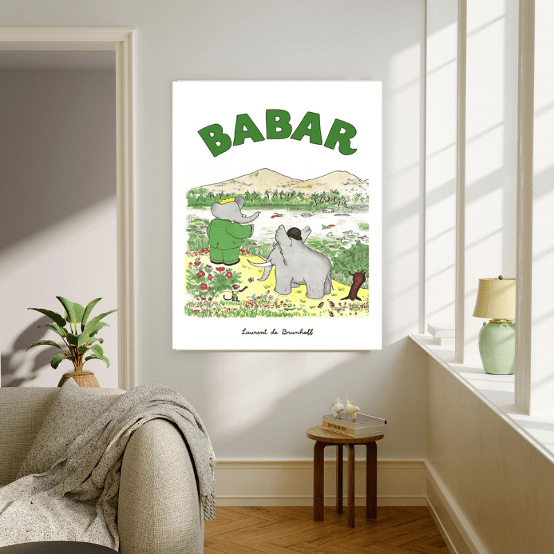 Babar Hippo Spotting Art Print by Kumo Art Prints - Maude Kids Decor