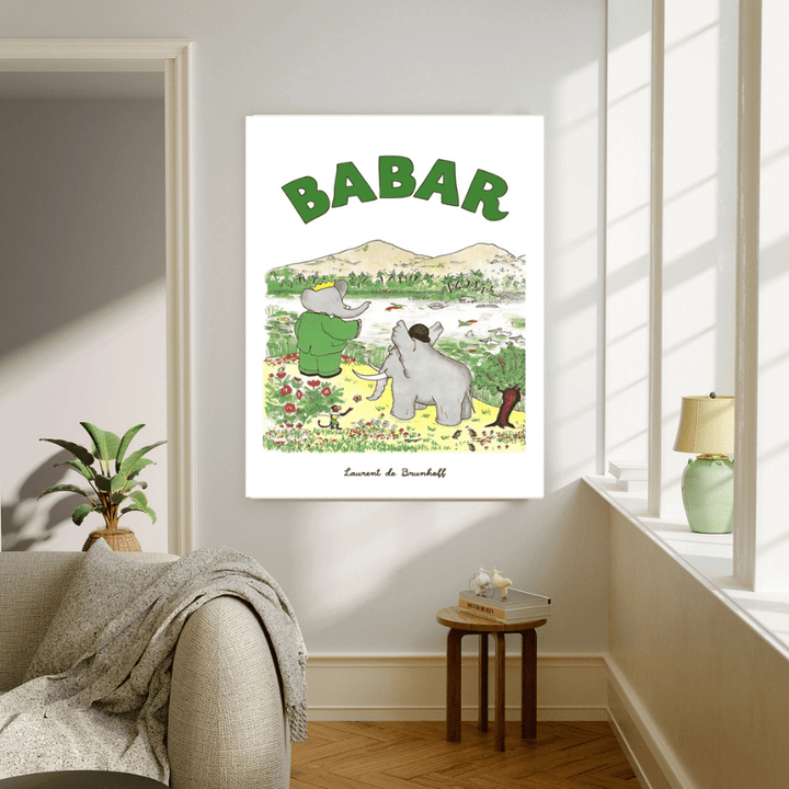 Babar Hippo Spotting Art Print by Kumo Art Prints - Maude Kids Decor