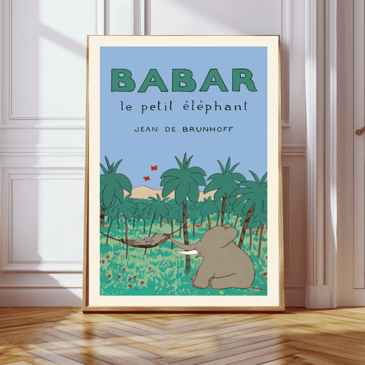 Babar Holiday Art Print by Kumo Art Prints - Maude Kids Decor