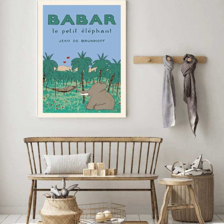 Babar Holiday Art Print by Kumo Art Prints - Maude Kids Decor
