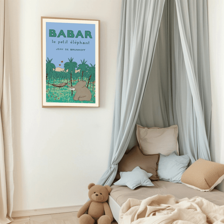 Babar Holiday Art Print by Kumo Art Prints - Maude Kids Decor