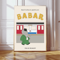Babar London Adventure Art Print by Kumo Art Prints - Maude Kids Decor