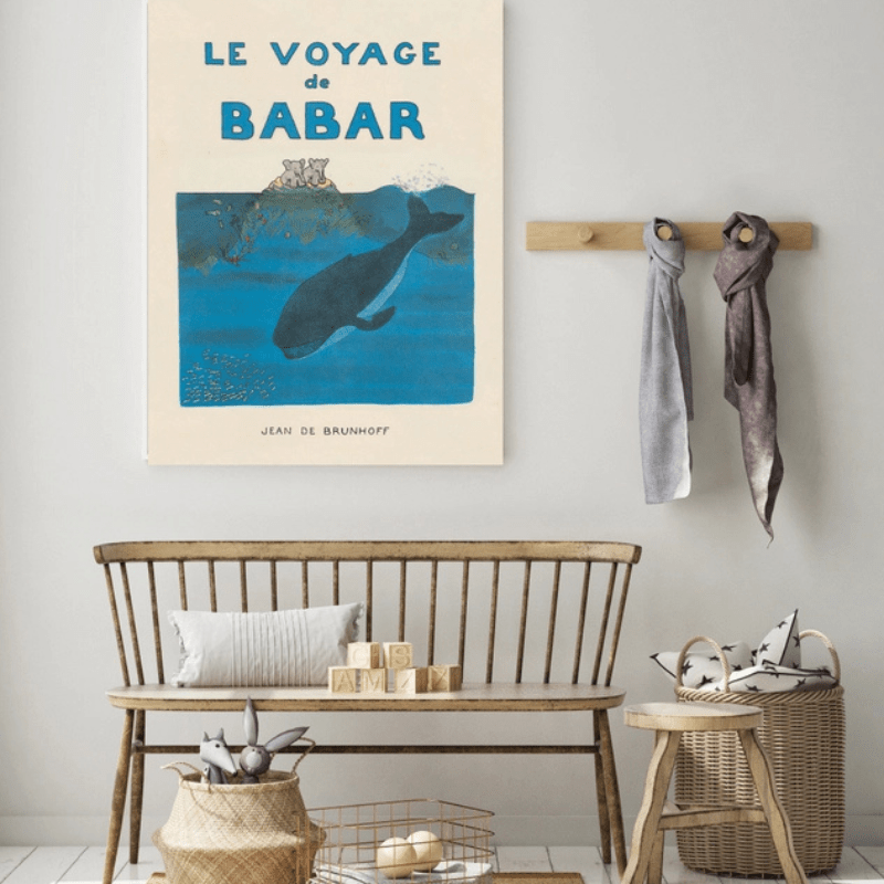 Babar Voyage Adventure Art Print by Kumo Art Prints - Maude Kids Decor